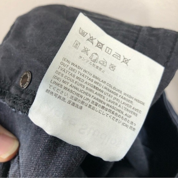 Acne Studios Row Cropped Straight Leg Boyfriend Jeans Blue Black Size 26 - Picture 9 of 9